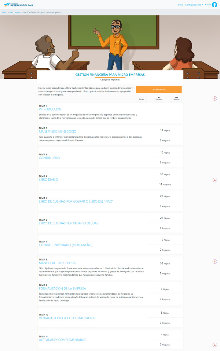 App Educativa Reservas del País